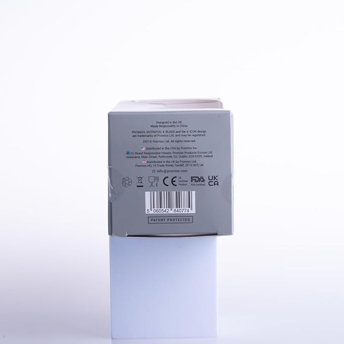 Promixx Original Shaker Bottle - Battery-powered for Smooth Protein Shakes - BPA Free, 20oz Cup (White)