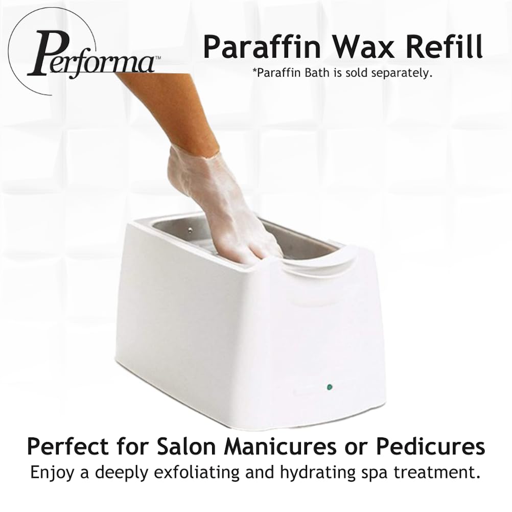 Performa Paraffin Wax Refill, 1 Pound Unscented Beads, Case of 6, Paraffin Bath Wax, Medical Grade Paraffin Wax for Paraffin Bath, Wax Refill for Wax Bath, Good for Hands & Feet