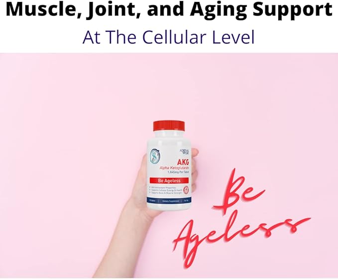 AKG (Alpha Ketoglutarate) and L arginine Supplement - 1,000 mg per Tablet, 90 Day Supply - Cellular Detox to Support Healthy Aging : Stronger Bones, Less Grey Hair, Better Gut Health*