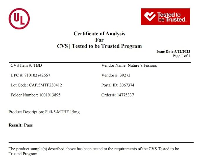 Nutri 5-MTHF L Methylfolate 15MG - 4 Month Supply, 120 Vegan Tablets - Methylated Folate Supplement - Cognitive Function, Heart Health, Prenatal Support - Methylated Folic Acid, MTHFR Supplement…