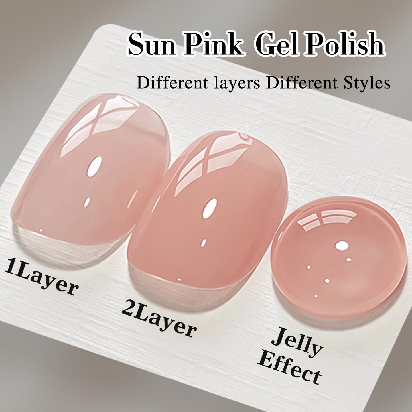 Double Rhythm Gel Polish Translucent Sheer Neutral Natural Light Milky Same Color Same Bottle 15ML Jelly Polish Art DIY at Home (Milky Light Nude-A1383)