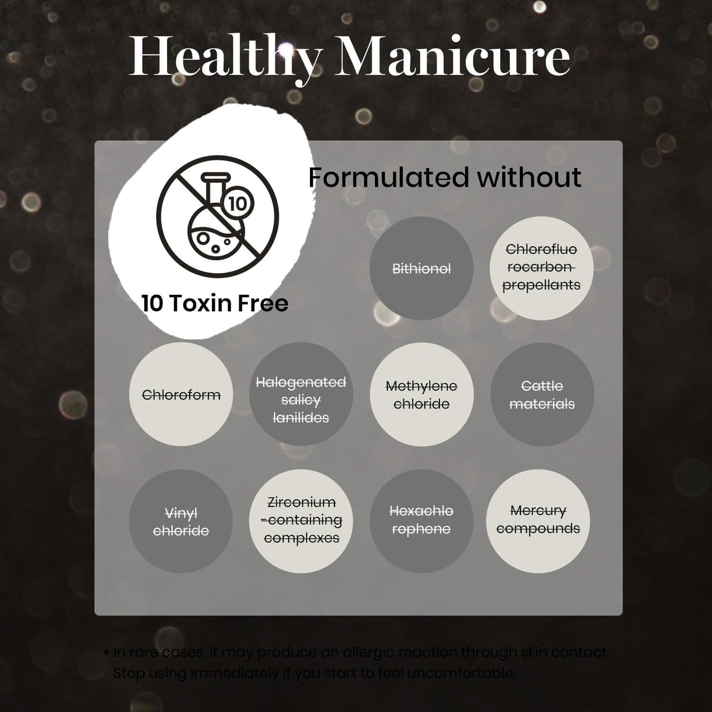 Beetles Black Gel Nail Polish, 1Pcs 15ML Glitter Gel Nail Polish Black Sparkle Reflective Shimmer Color Soak Off UV Lamp Disco Nail Art Manicure Salon DIY at Home Gifts for Her