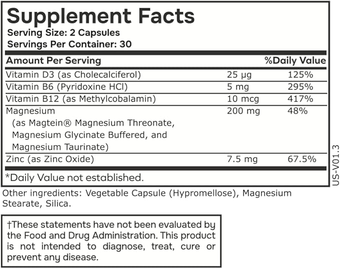 Ultra Magnesium Glycinate, L-Threonate & Taurinate - Multivitamin & Multimineral Complex