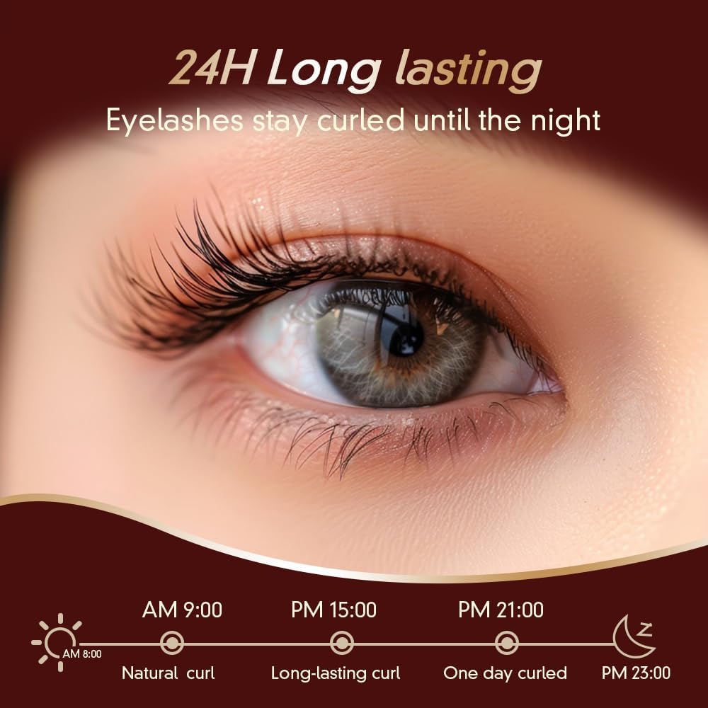 Heated Eyelash Curler, Mini Electric Eyelash Curler, Best Eye lash Curler 10-Second Salon Curls, Dual-Temperature Smart Memory, Safe & Travel-Friendly