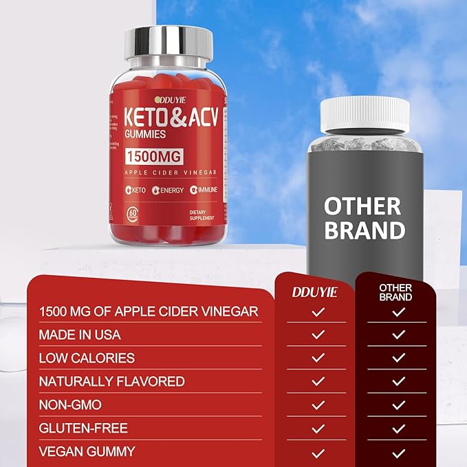(2 Pack) Keto ACV Gummies - 1500mg Apple Cider Vnegar Gummies - with Pomegranate Beetroot & Vitamin B12 B6 - GMO Free & Made in USA - 120 Count
