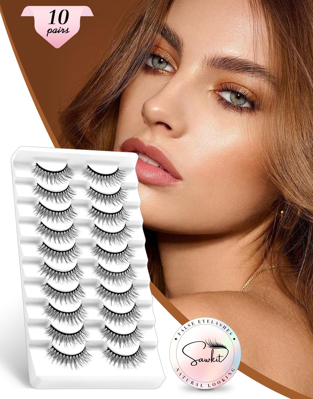 Classic Fake Eyelashes – 7-13mm – Lash Extensions – Luxurious Natural Mink Lashes Eyelash Extensions – Comfortable and Easy to Apply – High-End Fiber Lashes for Superior Volume