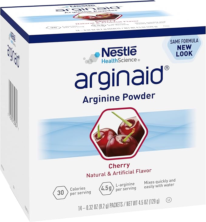 Arginaid, Cherry, 0.32-Ounce Packets (Pack of 56) packaging may vary