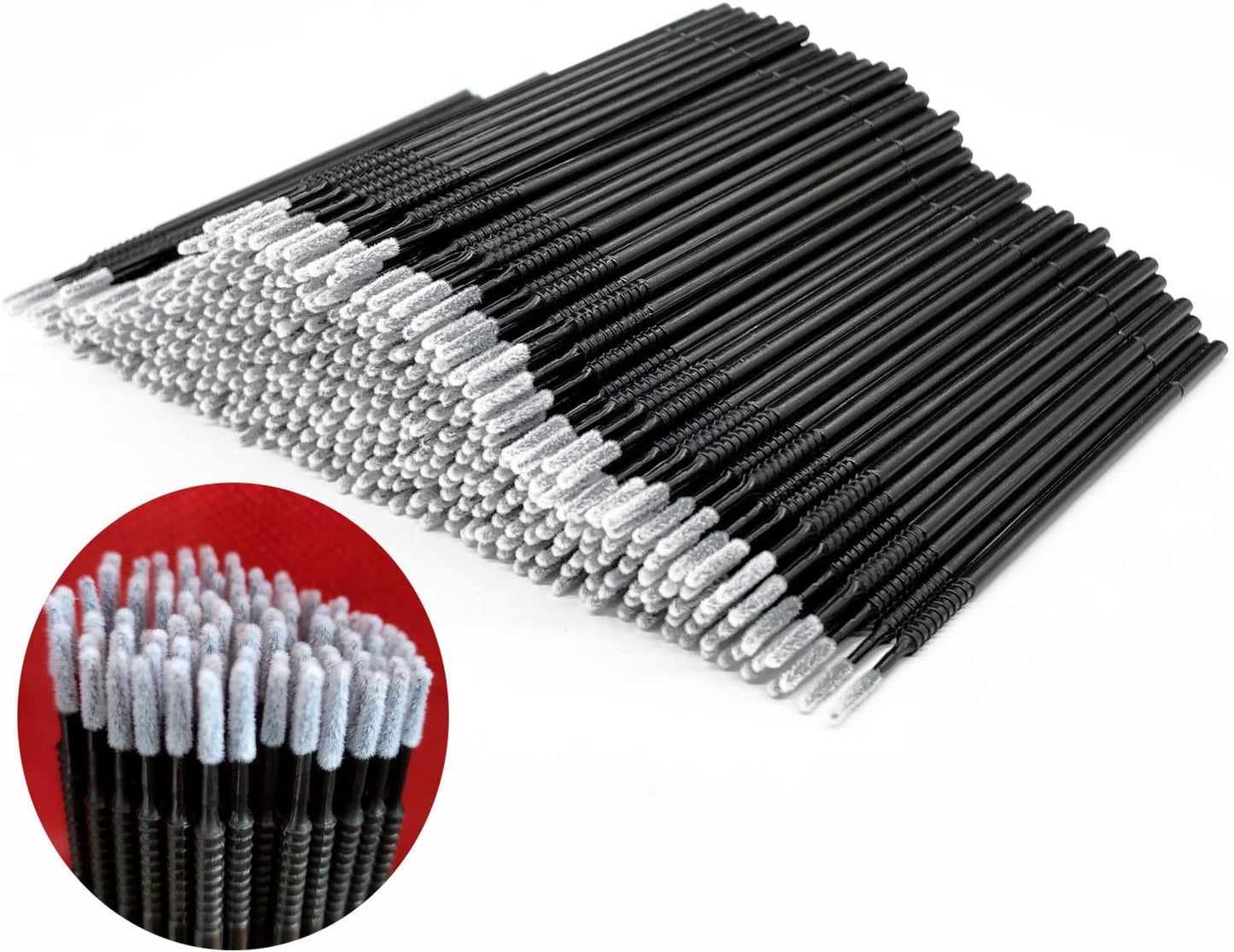 AIVIAI Disposable Micro Applicator Brush for Makeup, 400pcs (Black)