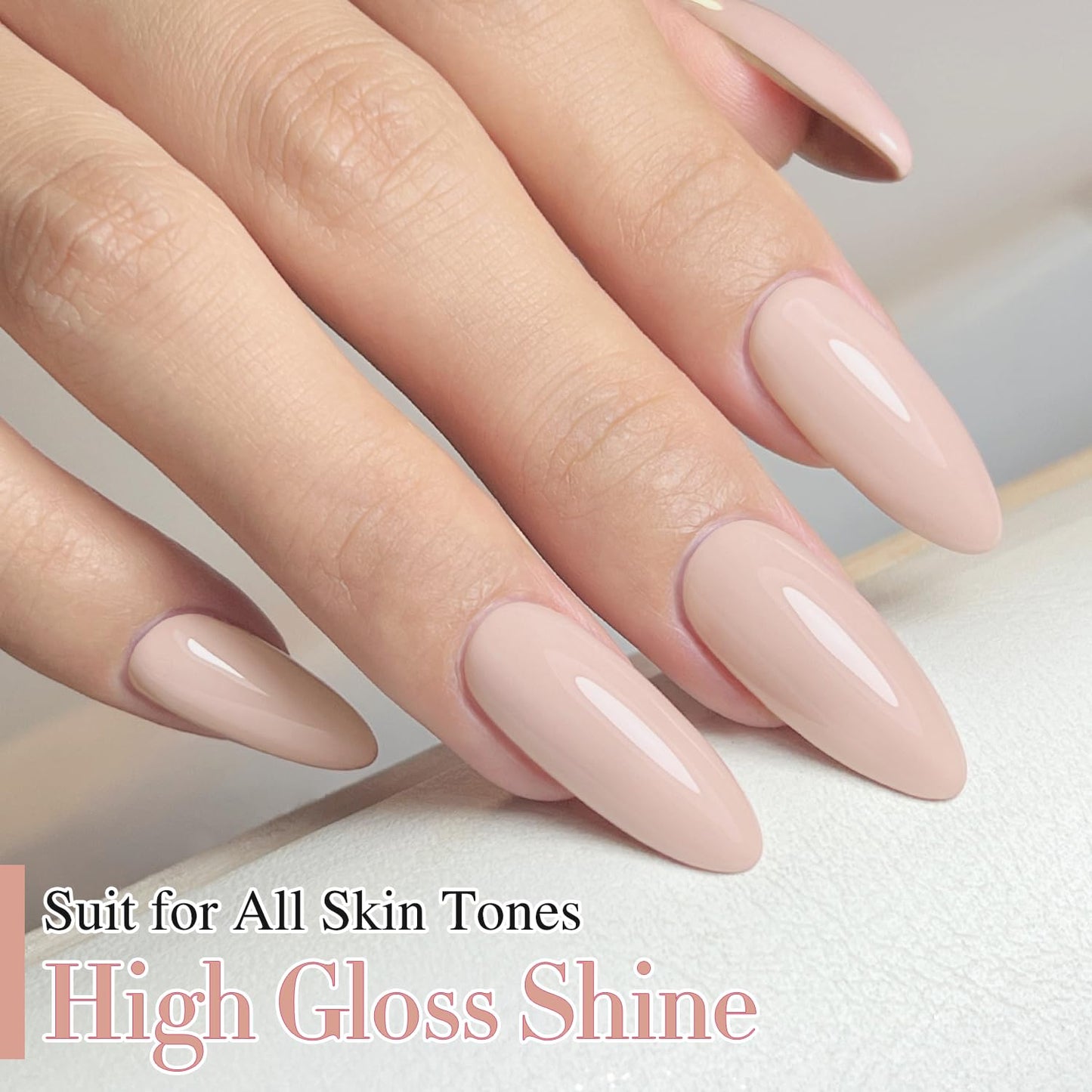 Double Rhythm Gel Polish Translucent Sheer Neutral Natural Light Milky Same Color Same Bottle 15ML Jelly UV Gel Polish Art DIY at Home (Nude Beige-A1119)
