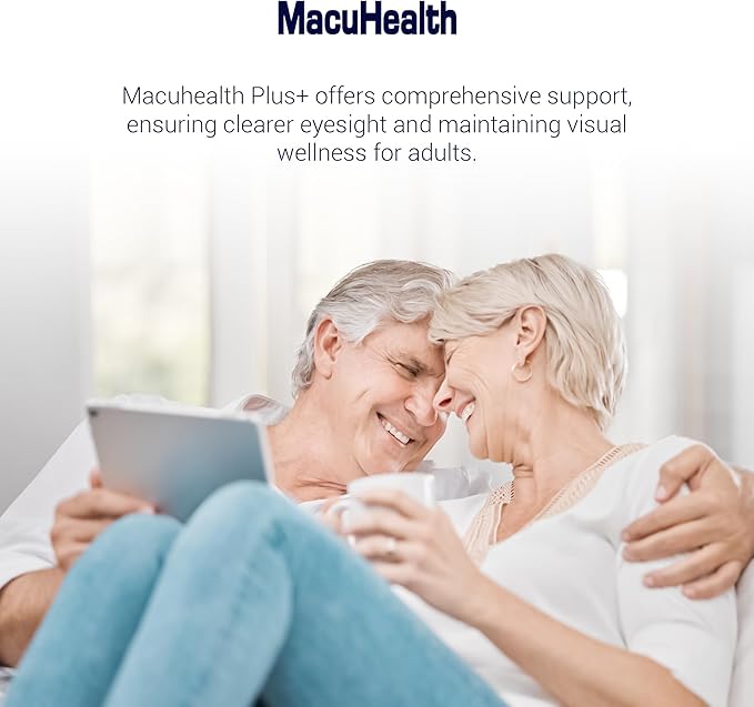 Macuhealth Plus+ Eye Vitamins Supplement for Adults - 90 Day Supply with Lutein, Zeaxanthin, and Meso-Zeaxanthin - Unflavored, Vitamin for Eyes