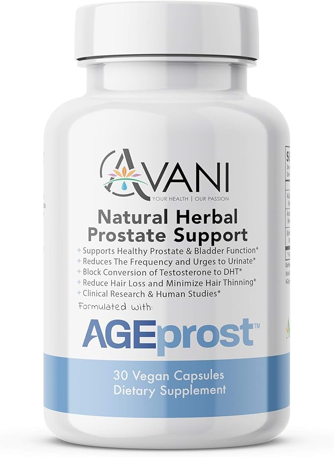 '-- Best Natural Herbal Prostate Health Support - Supplement for Men - Reduce Frequent Urination & Midnight Bathroom Trips - DHT Blocker Hair Loss Supplement