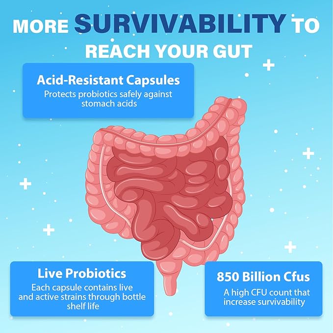 Probiotics for Men, Advanced 50+ Mens Probiotic, Comprehensive Gut & Energy Support with 850 Billion CFU, 1800mg Prebiotics Fiber – Tailored Wellness mens probiotics for gut health over 50, 630Capsule