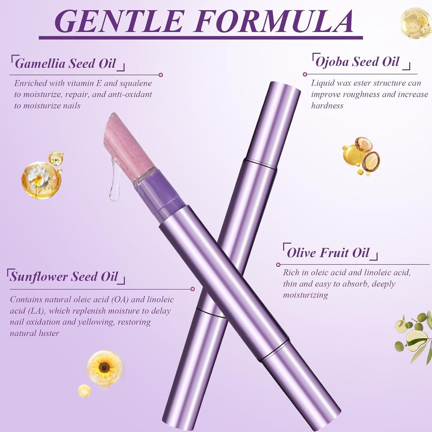 3-in-1 Cuticle Oil Pen, Cuticle Pusher Nail Oil Pen with Rotating Design, Nail Care Pen, Nail Buffer Pen for Hangnails, Dry and Damaged Nails, Moisturize Strengthen Daily Nails Care (1PC)