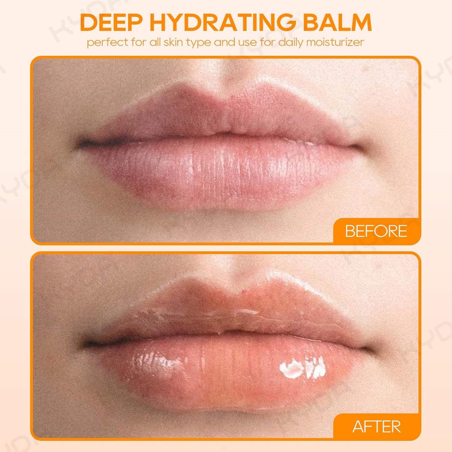 KYDA 3 Pcs Carrot Moisturizing Lip Balm, Moisturizing Lipstick Stick for Dry Cracked Lips, Deep Hydrating Lip Care Balm, Reduce Fine Lines, Daily Lip Moisturizer