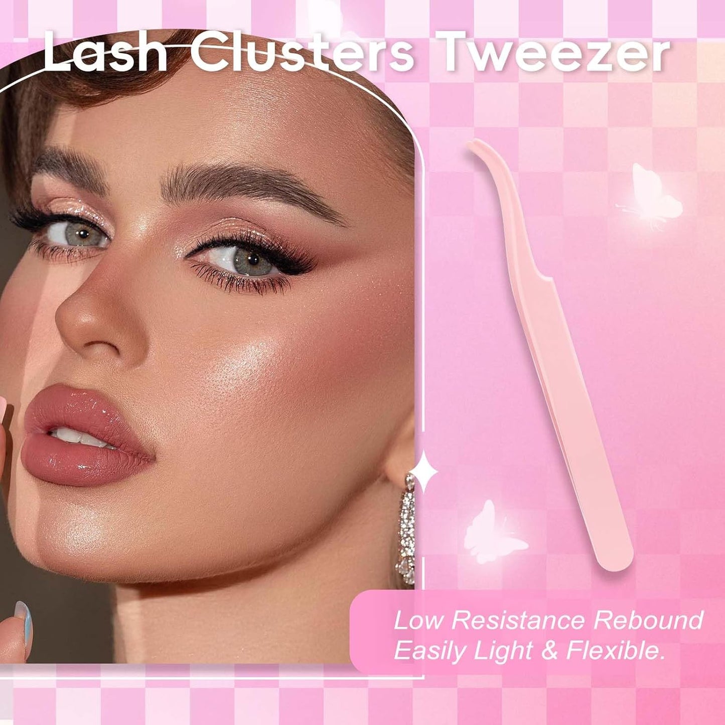 FADLASH Lash Extension DIY Kit Lash Clusters D Curl Cluster Lashes with Lash Bond and Seal Cluster Lashes Glue Remover Lash Tweezers for DIY Eyelash Extension at Home(Kit 80D-0.07D-12-18MIX)