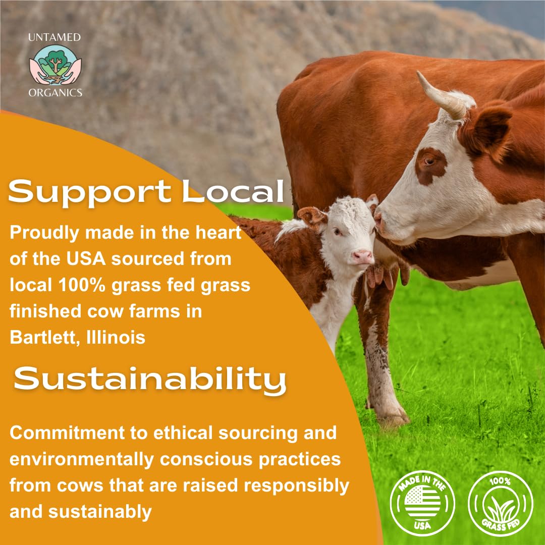 Untamed Organics Pure Tallow 100% Grass-Fed Grass-Finished Beef Tallow Balm For Skin Care - Full Body & Face Moisturizer For Sensitive Skin, Eczema - All-Purpose Pure Tallow Cream (Unscented) 2 oz