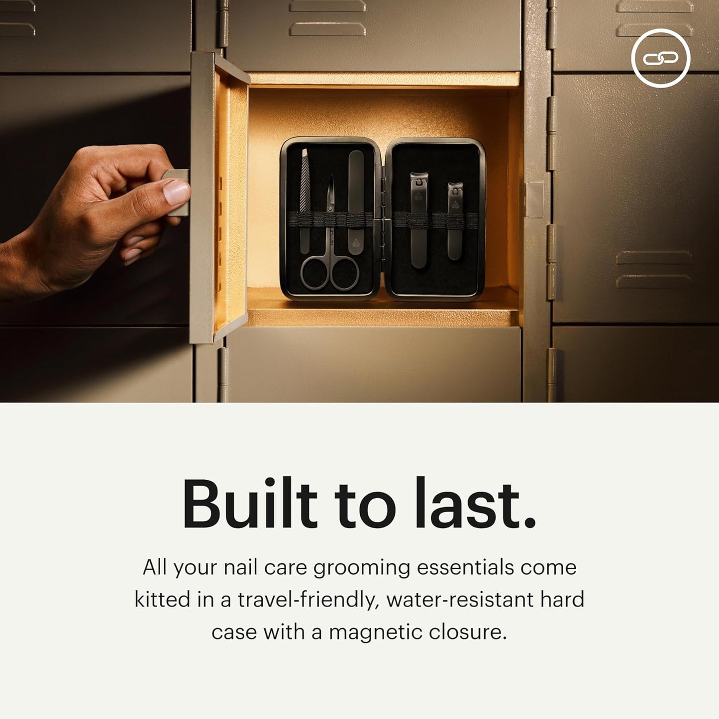 MANSCAPED® Shears 3.0, 5-Piece Precision Men’s Nail Grooming Travel Kit, Stainless Steel Manicure Set with Fingernail & Toenail Clippers, Nail File, Slant Tip Tweezers, Cuticle Scissors, Travel Case