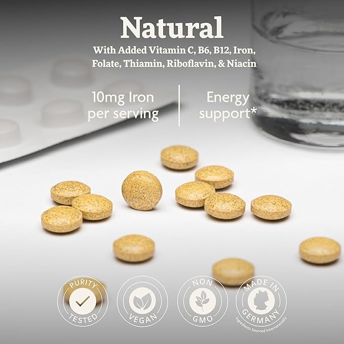 Floradix by Salus Iron Tablets - Energy Support Supplement for Men & Women - Natural Iron Supplement with B Vitamins & Vitamin C - Non-GMO, Vegetarian & Lactose-Free - 120 Tablets