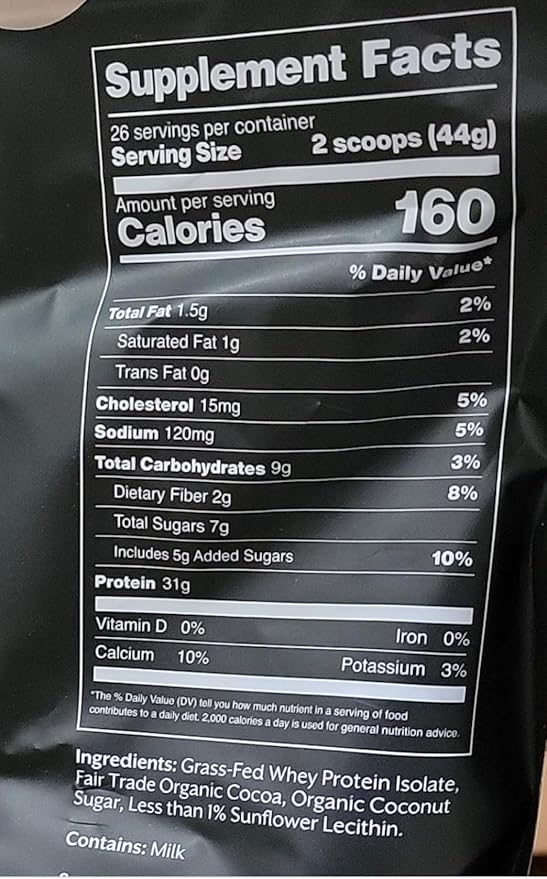 Promix Whey Protein Isolate Powder, Chocolate - 5lb Bulk - Grass-Fed & 100% All Natural - Post Workout Fitness & Nutrition Shakes, Smoothies, Baking & Cooking Recipes - Gluten-Free & Keto-Friendly