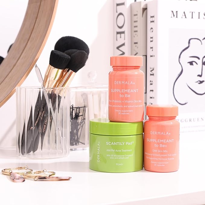 #FOBO SUPPLEMEANT to Be Acne Supplement | All Natural Daily Prebiotics Probiotics Vitamins Skin Mix with Zinc | Improve Clear Blemish-Free Radiant Skin Through Balancing Gut Health