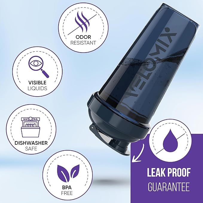 '-4 PACK- 28 oz Shaker Cups for Protein Shakes - 4x Wire Whisk | Leak Proof Protein Shaker Bottles for Protein Mixes | Protein Shaker Bottle Pack | Mixer for Protein Shakes(Aqua Depths)