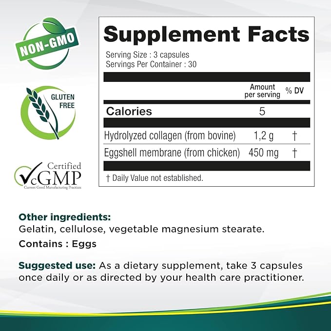 Genacol Collagen & Natural Eggshell Membrane | Achieve Rapid Joint Relief in as Little Than Just 5 Days| Patented hydrolyzed Collagen Joint Support Supplement Joint & Mobility 90 Capsules
