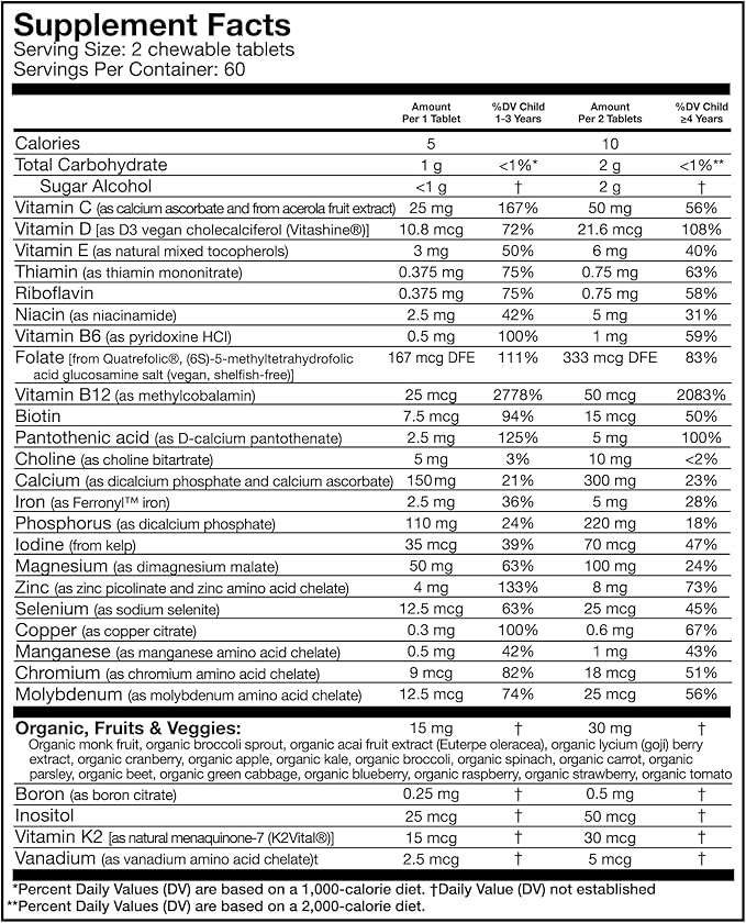Dr. Fuhrman Pixie Vites Children's Chewable Multivitamin