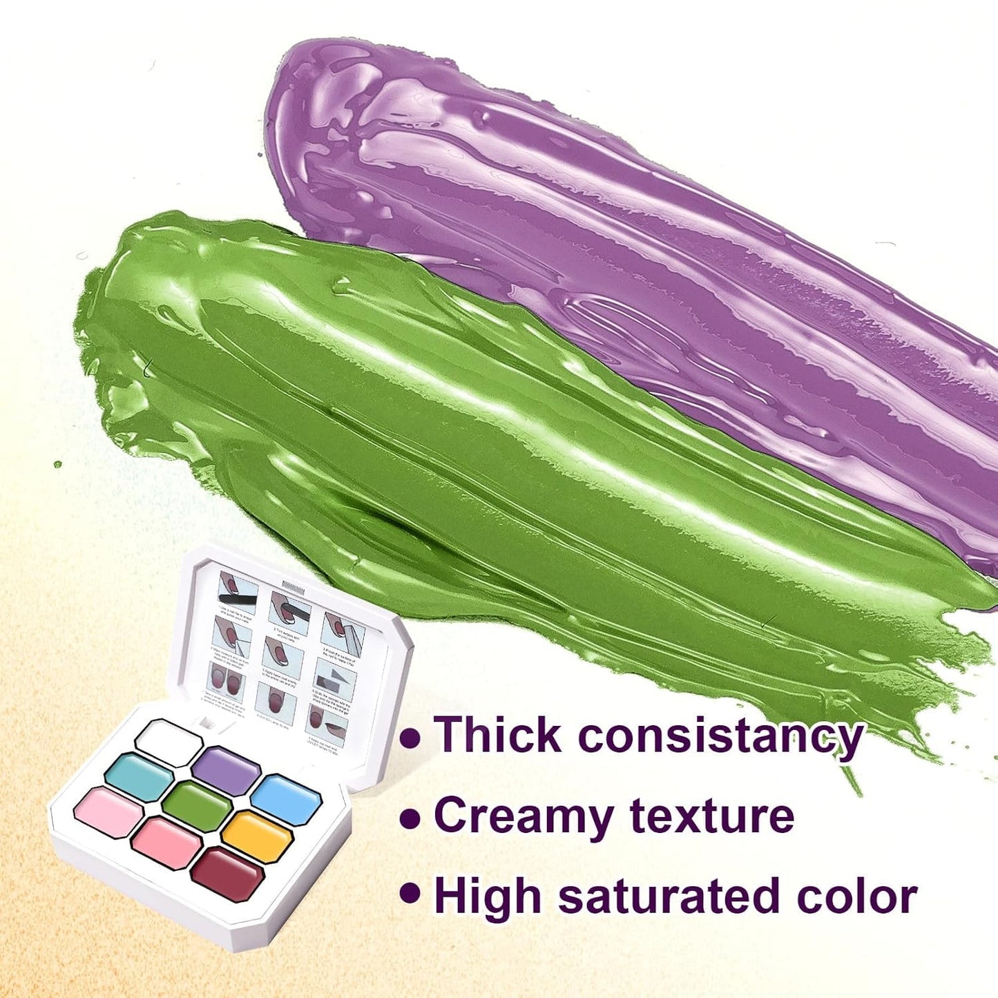 Gradient Painting Gel, 9 Bright Colors Ombre Gel Nail Polish Light Pink Blue Summer Kit Sponging for Pigment Pat Nails Aura Nails French Manicure Soak Off UV Bloom Summer