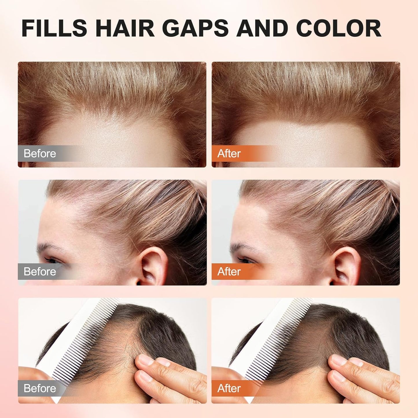 Root Touch Up Powder for Hair Coverage - Instantly Cover Gray, Thinning Hair, Hairline Shadows for Women's Eyebrows, Men's Beard Lines and Bald Spots (Light Blonde)