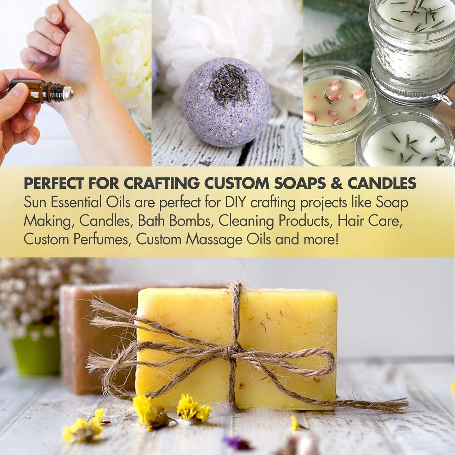 Sun Essential Oils Geranium Essential Oil – Pure Aromatherapy Oil for Skin & Diffusers (8 oz)