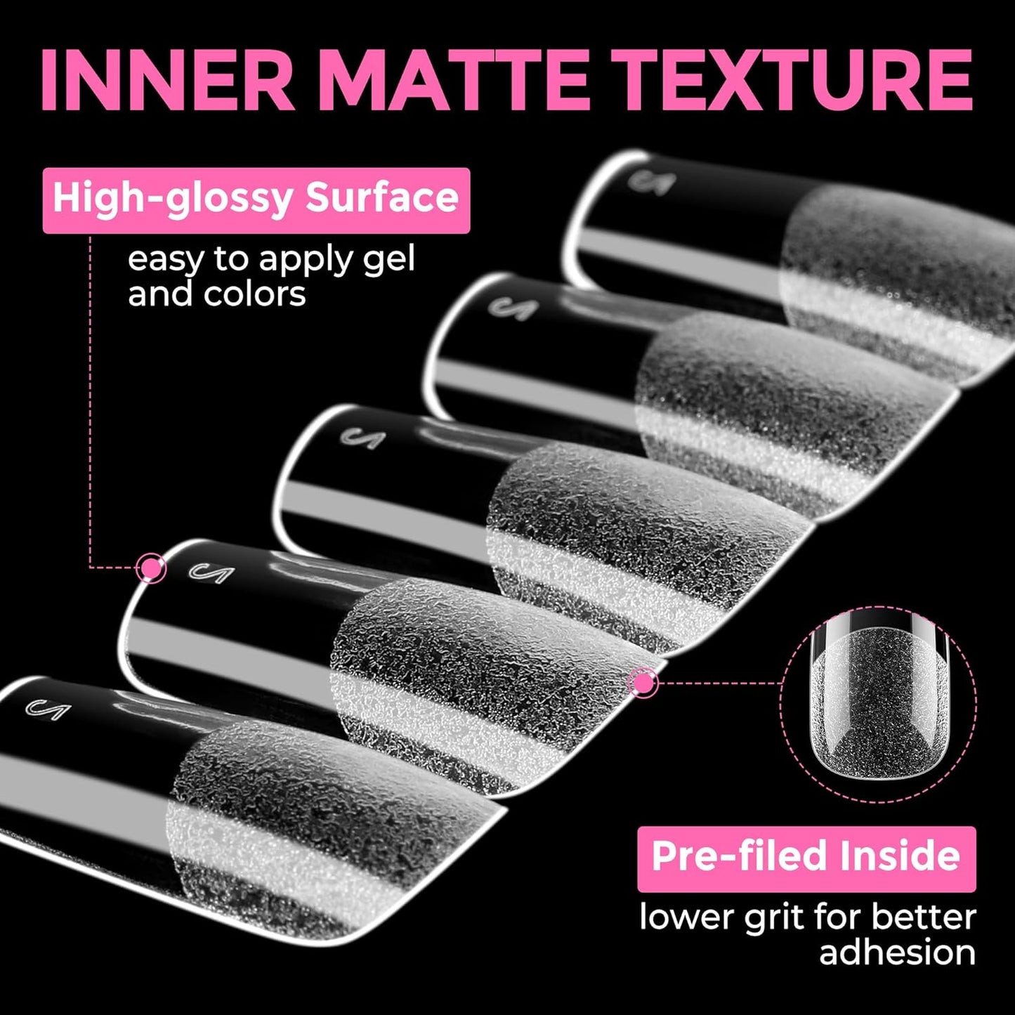 UNA GELLA Medium Square Nail Tips: 216pcs Square Press on Nails Pre-shape Clear Nails Tips for Full Cover Acrylic French False Nails For Nail Extension, Home DIY Nail Salon 12 Sizes False Tips