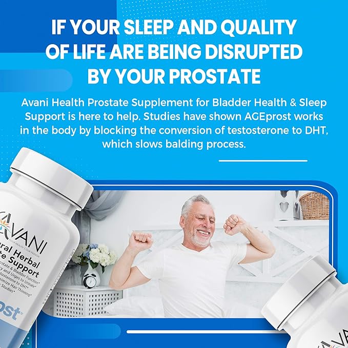 '-- Best Natural Herbal Prostate Health Support - Supplement for Men - Reduce Frequent Urination & Midnight Bathroom Trips - DHT Blocker Hair Loss Supplement