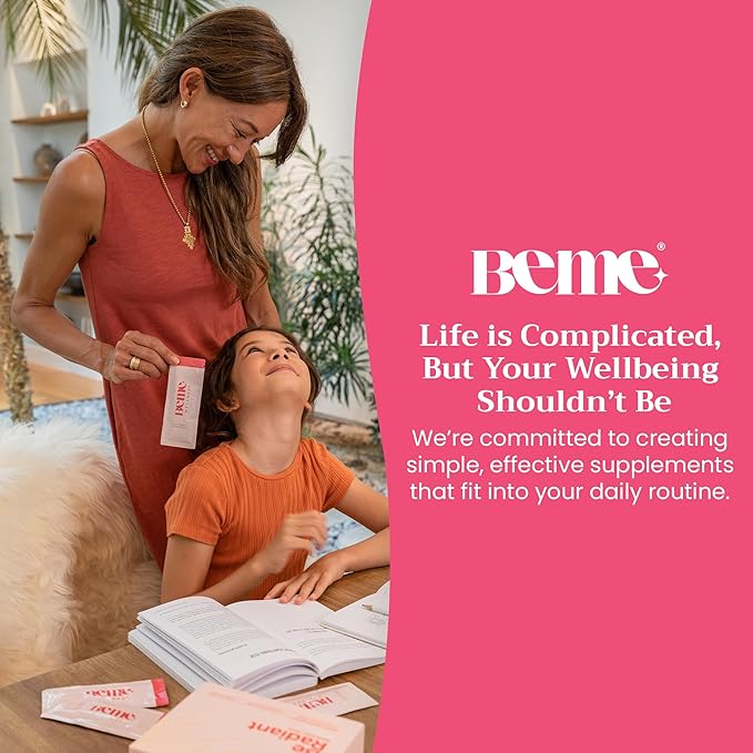 BeMe Liquid Collagen Drink, Be Radiant - Collagen Liquid for Women & Men - Drinkable Supplement with Collagen Peptides, Biotin, & Vitamin C Supports Hair, Nail, & Skin Health (30 Sachets, Mixed Berry)