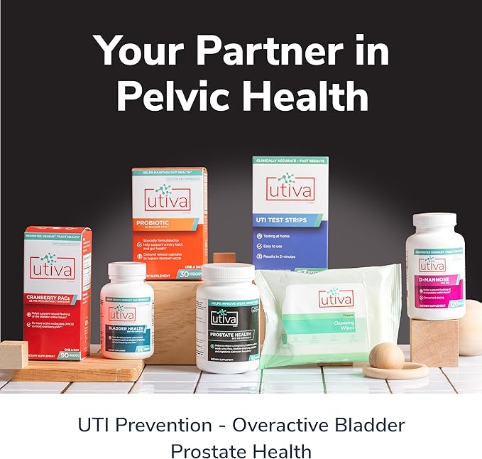 Utiva Prostate Health Supplement for Men - Natural Formula for Prostate Function and Urine Flow - Beta-Sitosterol and Saw Palmetto Prostate Supplement - Made in Canada, 30 Softgels