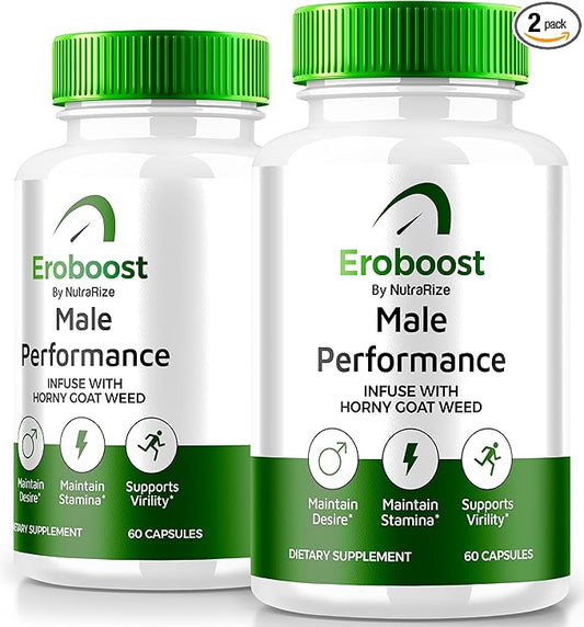(2 Pack) Eroboost Supplement for Men, Eroboost Male Supplement, Daily Nutrition to Support Peak Performance and Overall Wellness, Official Ero Boost Formula Reviews (120 Capsules)