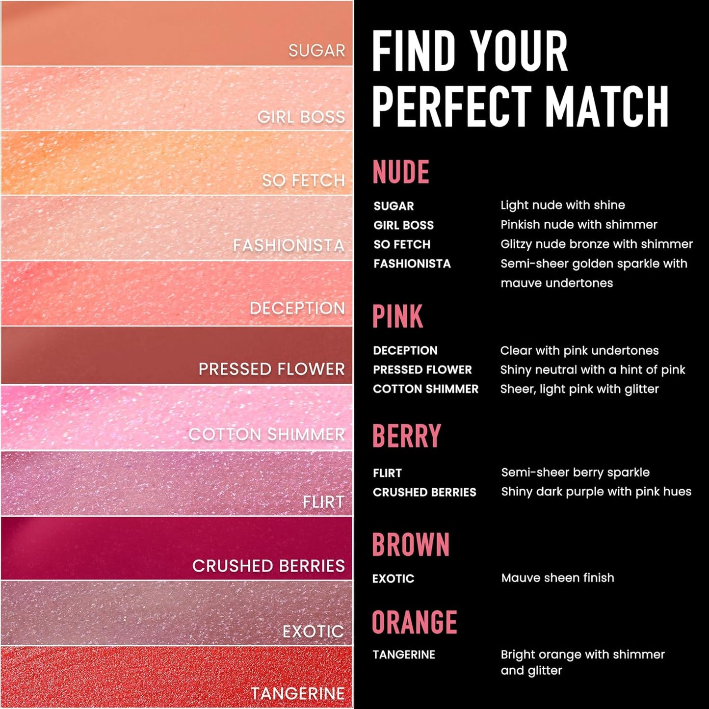 Frankie Rose Cosmetics Lip Gloss | Non-Sticky Formula, Long Lasting Gloss Shimmer, Bold Pigment & Hydrating Gloss of Lips, Pearl Sugar Glossy Lip Gloss, 20g