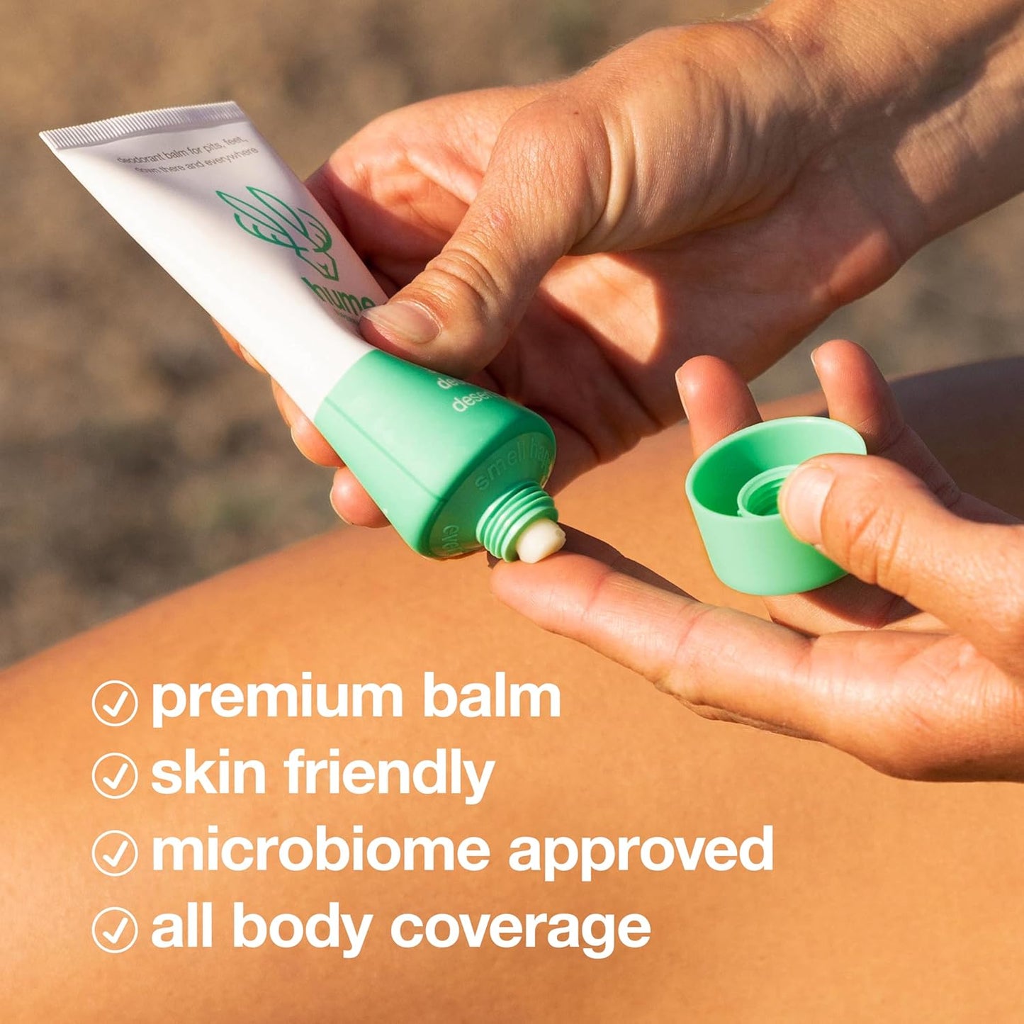 Hume Supernatural Invisible Whole Body Deo Balm - Full Body Protection - Aluminum Free, No Baking Soda - Anti-Chafing Odor Control - Clinically Tested on Sensitive Skin (Desert Bloom, 3-Pack)