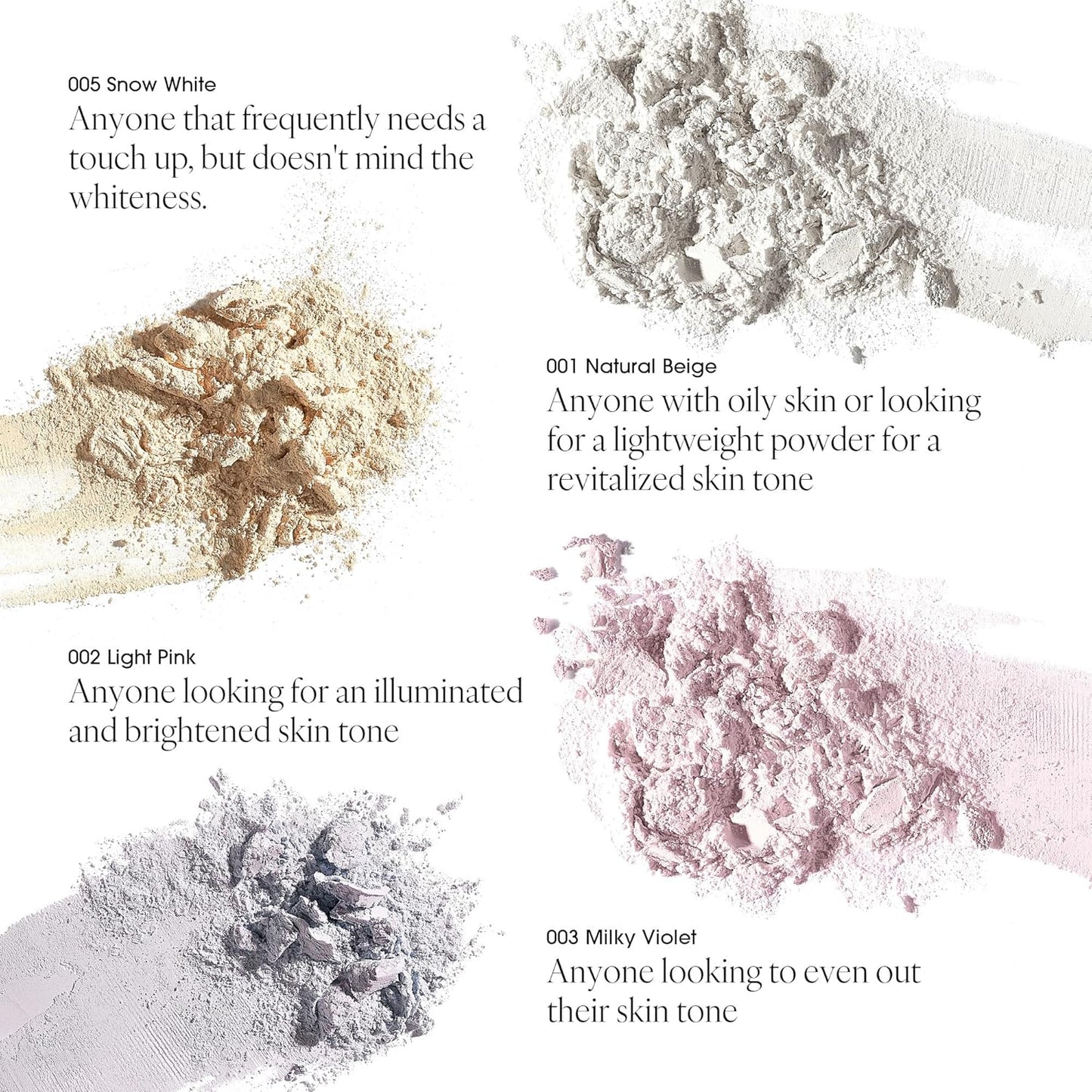 BAKED POWDER 003 MILKY VIOLET, Terra-Cotta Facial Powder, Crease-free, Smudge Free & Weightless Setting powder (6.2g, 0.014 oz.)