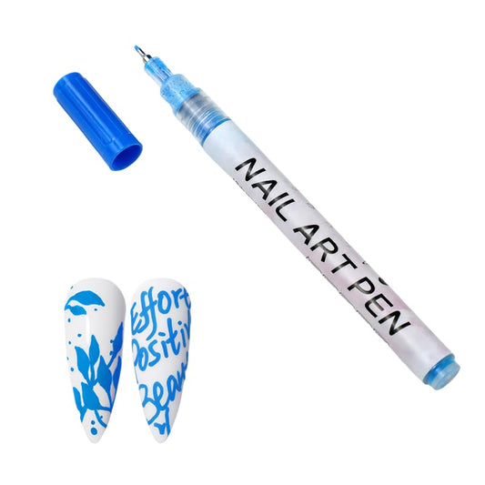 Nail Polish Pen, 1 PCS Nail Art Pen, Nail Pencil, DIY Drawing Painting Pen, for Nails DIY (Light Blue 0.5mm)