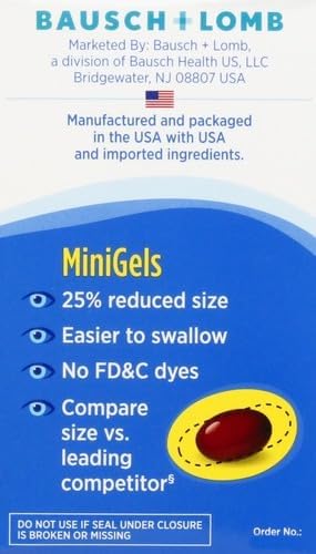 Ocuvite Eye Vitamin & Mineral Supplement, Contains Zinc, Vitamins C, E, Omega 3, Lutein, & Zeaxanthin, 90 Softgels (Packaging May Vary)