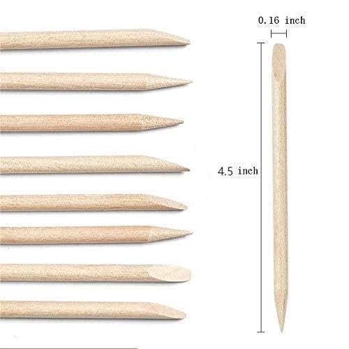 Nail Art Orange Wood Sticks,AMOSTBY 1000PCS Multi Functional Cuticle Pusher Remover Manicure Pedicure Tool,4.5 inch