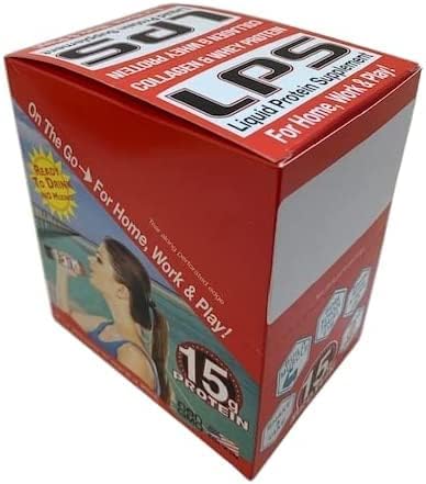 Nutritional Designs LPS Liquid Collagen & Whey Protein Supplement - Non-GMO Drink, Sugar-Free - Promotes Healthy Skin & Hair for Men & Women, Single Serve (Variety Box, 30)