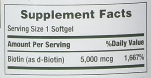 Nature's Bounty Biotin 5000 mcg, 60 Quick Dissolve Tablets?(Pack of 2)