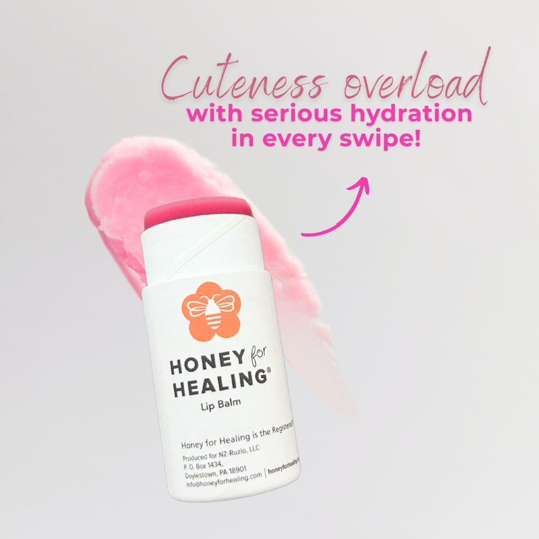 Manuka Honey Lip Balm 15+ UMF – Ultra-Hydrating Formula with Beeswax, Castor Oil & Organic Coconut Oil | 12+ Hour Moisture | Eco-Friendly Recyclable Tube | 0.25 oz / 7 g (Soft Rose)