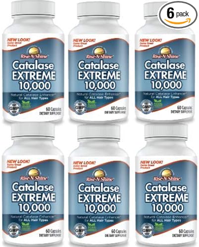 Catalase Extreme Supplement 10,000 with Saw Palmetto, Biotin, Fo-Ti, PABA - Hair Supplements for Strong Hair - 360 Capsules - Pack of 6 (180-day Supply)