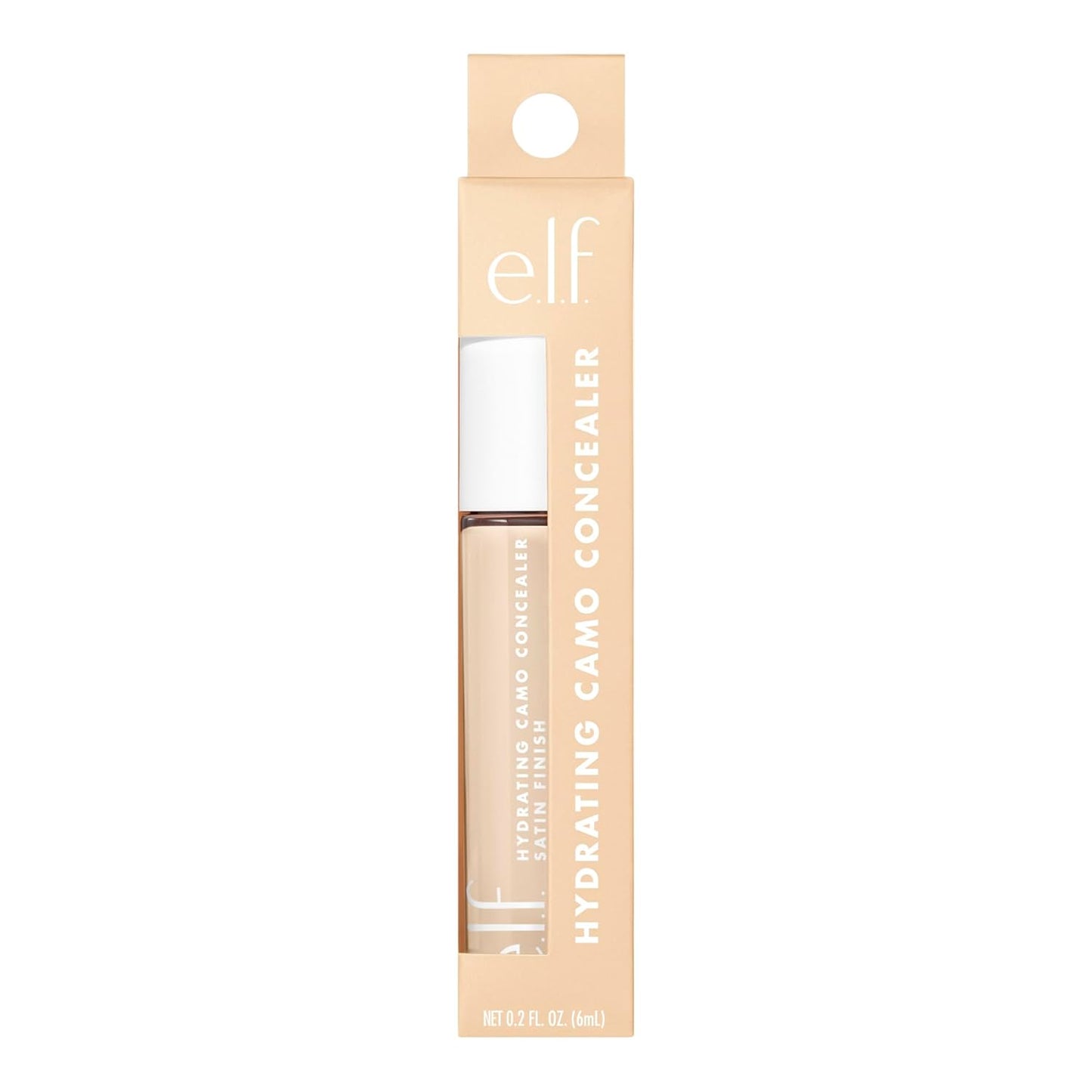 e.l.f. Hydrating Camo Concealer, Covers Blemishes & Under-Eye Circles, Full-Coverage & Delivers A Satin Finish, Vegan & Cruelty-Free, Fair Warm