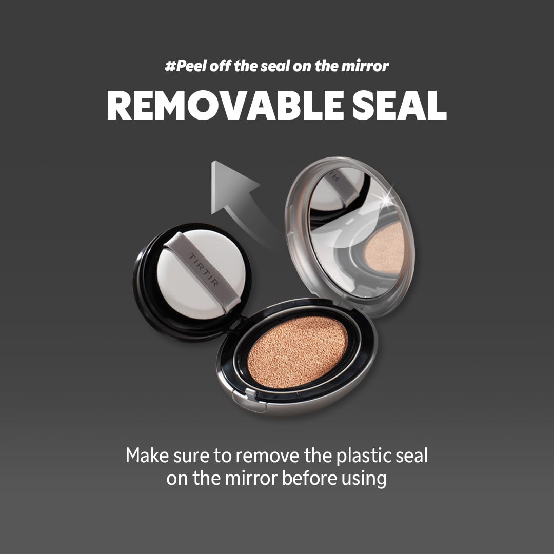 [*Mini Size*] TIRTIR Aura Glow Silver Cushion | Korean Cushion Foundation, (#23N Sand, 0.15 Fl Oz)
