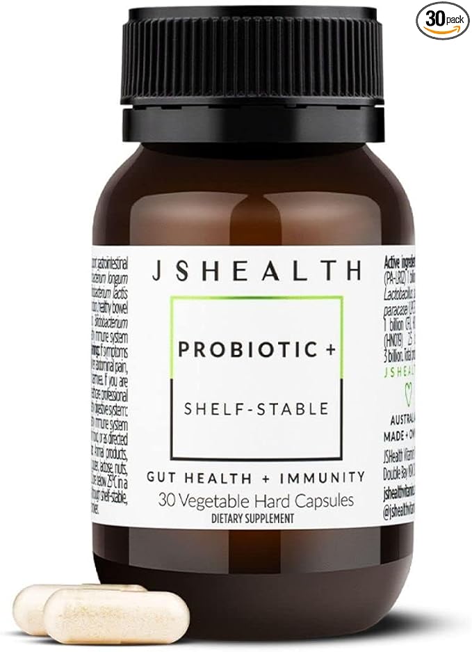 JSHealth Vitamins Gut Health and Immunity Formula | Probiotics for Women and Men | Shelf Stable Probiotic Supplement for Digestive Health and Immune Support (30)