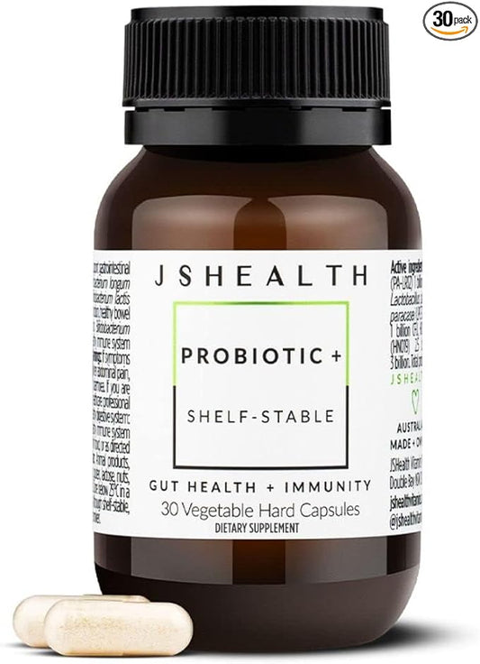 JSHealth Vitamins Gut Health and Immunity Formula | Probiotics for Women and Men | Shelf Stable Probiotic Supplement for Digestive Health and Immune Support (30)